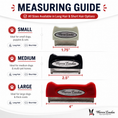 Load image into Gallery viewer, De-Shedding Dog Brush for Short Hair by Southlake Paws, featuring a sleek design and measuring guide for different dog sizes.