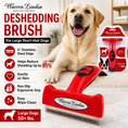 Load image into Gallery viewer, De-Shedding Dog Brush for Short Hair by Southlake Paws, featuring a stainless steel edge and ergonomic grip. Ideal for large
