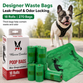 Load image into Gallery viewer, Southlake Paws Poop Bags for Dogs, 18 rolls, 270 biodegradable bags, leak-proof, odor-locking, with a dog and packaging shown