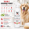 Load image into Gallery viewer, Southlake Paws 10-In-1 After Bath Spray in a professional size bottle, featuring a dog and grooming benefits highlighted.