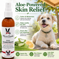 Load image into Gallery viewer, Southlake Paws Dog Sunscreen with Aloe Vera Moisturizer in a spray bottle, featuring a dog and aloe vera in the background.