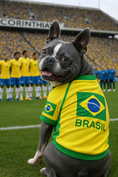 Load image into Gallery viewer, Parisian Pet 'Team Brazil' Dog & Cat Shirt – Embroidered Soccer Jersey, Comfortable & Stylish – Yellow Green