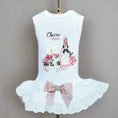 Load image into Gallery viewer, Hello Doggie Cheers Faux Fur Satin Crystal Handmade Dog Dress