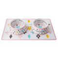 Load image into Gallery viewer, White Chewy Vuiton Bowls & Mat Bundle