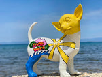 Chihuahua with Good Vibes Statue