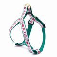 Load image into Gallery viewer, Up Country Christmas Toile Dog Cast Brass Dog Harness