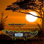 Animal print denim crocodile dog toy