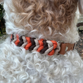 Load image into Gallery viewer, Coiled Charm Hand Braided Dog Collar in Burnt Orange, Walnut Brown, & Light Tan - Southlake Paws