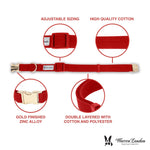 Fabric Dog Collar - Red