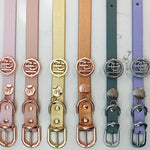 Leather Bow Collar - Lilac Hue