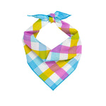 Colorful Plaid Dog Bandana