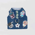 Load image into Gallery viewer, Cool Pup Dog Pink Flowers Plush Swarovski Crystals Crystal Harness