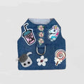 Load image into Gallery viewer, Hello Doggie Cool Pup Dog Pink Flowers Faux Fur Swarovski Crystals Crystal Harness