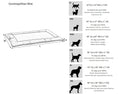Load image into Gallery viewer, Bowsers Cosmopolitan Faux Fur Dog Mat size chart