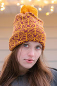 Load image into Gallery viewer, Crimson Glow Winter Hat with Beanie