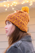 Load image into Gallery viewer, Crimson Glow Winter Hat with Beanie