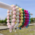 Load image into Gallery viewer, Crystal Heart Colorful Beaded Pearl Dog Necklace - Southlake Paws