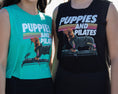 Load image into Gallery viewer, Puppies & Pilates Crop Top | Gift for Dog Moms & Yoga Lovers