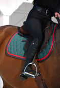 Load image into Gallery viewer, Jump Saddle Pad | Green- Brown & Red