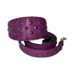 Glamorous Boysenberry, Embossed Studded Italian Leather 3 Wide Style Collar & Leash Set!