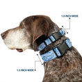 Load image into Gallery viewer, Plastic Clip Collar - Bandana/Skulls Baby Blue/White