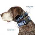 Load image into Gallery viewer, Plastic Clip Collar - Bandana/Skulls Royal/White
