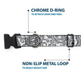 Load image into Gallery viewer, Plastic Clip Collar - Bandana/Skulls White/Black
