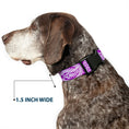Load image into Gallery viewer, Plastic Clip Collar - Bandana/Skulls Purple/White