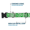 Load image into Gallery viewer, Plastic Clip Collar - Bandana/Skulls Irish Green/White