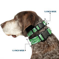 Load image into Gallery viewer, Plastic Clip Collar - Bandana/Skulls White/Irish Green