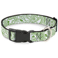 Load image into Gallery viewer, Plastic Clip Collar - Bandana/Skulls White/Irish Green