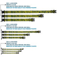 Load image into Gallery viewer, Plastic Clip Collar - Bandana/Skulls Green/Gold