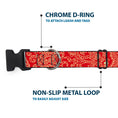 Load image into Gallery viewer, Plastic Clip Collar - Bandana/Skulls Scarlet Red/Gold