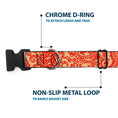 Load image into Gallery viewer, Plastic Clip Collar - Bandana/Skulls Gold/Scarlet Red