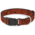Load image into Gallery viewer, Plastic Clip Collar - Bandana/Skulls Orange/Black