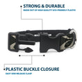 Load image into Gallery viewer, Plastic Clip Collar - BD AUTHENTIC SEATBELT BELT SINCE 1993 Flames Olive/Tan