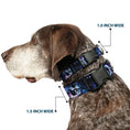 Load image into Gallery viewer, Plastic Clip Collar - Buzz Lightyear Poses Galaxy Blues