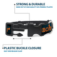 Load image into Gallery viewer, Plastic Clip Collar - Woody REACH FOR THE SKY Denim Blue Print