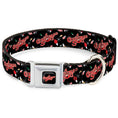Load image into Gallery viewer, A CHRISTMAS STORY Wreath Logo Full Color Black/Red Seatbelt Buckle Collar - A CHRISTMAS STORY Title Logo and Lights Black/Reds