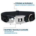 Load image into Gallery viewer, Avatar the Last Airbender Aang Glowing Arrow/Eyes Full Color Black/White Seatbelt Buckle Collar - Avatar the Last Airbender Bending Elements Icons Black/Gray