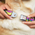 Load image into Gallery viewer, ADVENTURE TIME Title Logo Full Color White Seatbelt Buckle Collar - Adventure Time Lady Raincorn Poses Stripe Rainbow