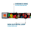 Load image into Gallery viewer, MARVEL COMICS Marvel Comics Logo Full Color Seatbelt Buckle Collar - 5-Marvel Characters Black