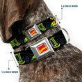 Load image into Gallery viewer, MARVEL COMICS Marvel Comics Logo Full Color Seatbelt Buckle Collar - LOKI in Action Black/Gray/Yellow/Green