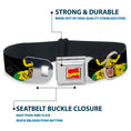 Load image into Gallery viewer, MARVEL COMICS Marvel Comics Logo Full Color Seatbelt Buckle Collar - LOKI in Action Black/Gray/Yellow/Green