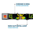 Load image into Gallery viewer, MARVEL COMICS Marvel Comics Logo Full Color Seatbelt Buckle Collar - LOKI in Action Black/Gray/Yellow/Green