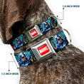Load image into Gallery viewer, MARVEL UNIVERSE MARVEL Full Color Red White Seatbelt Buckle Collar - New Avengers Group Snow Storm Pose