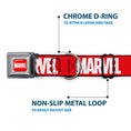 Load image into Gallery viewer, MARVEL Full Color Red/White Seatbelt Buckle Collar - MARVEL Red Brick Logo Red/White