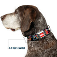 Load image into Gallery viewer, MARVEL UNIVERSE MARVEL Full Color Red White Seatbelt Buckle Collar - Spider-Man & Black Cat Scene Blocks