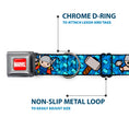 Load image into Gallery viewer, MARVEL UNIVERSE MARVEL Full Color Red White Seatbelt Buckle Collar - Kawaii Thor Poses/Hammer Monogram Blues