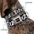 Load image into Gallery viewer, MARVEL AVENGERS MARVEL AVENGERS Logo Full Color Black Red White Seatbelt Buckle Collar - Avengers "A" Logo Weathered Black/White